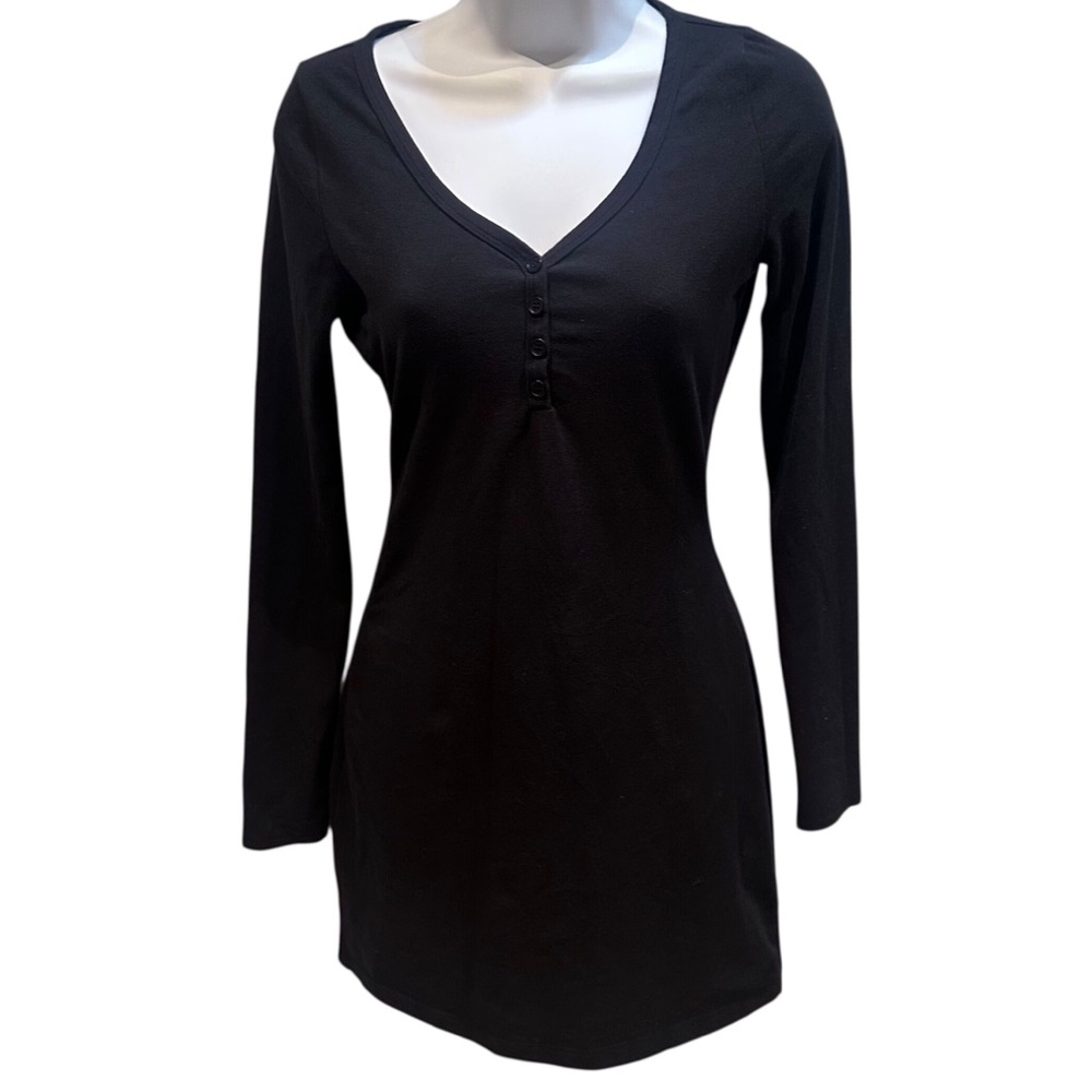 Reformation Jeans Axel Long Sleeve Black Bodycon Mini Dress Size XS